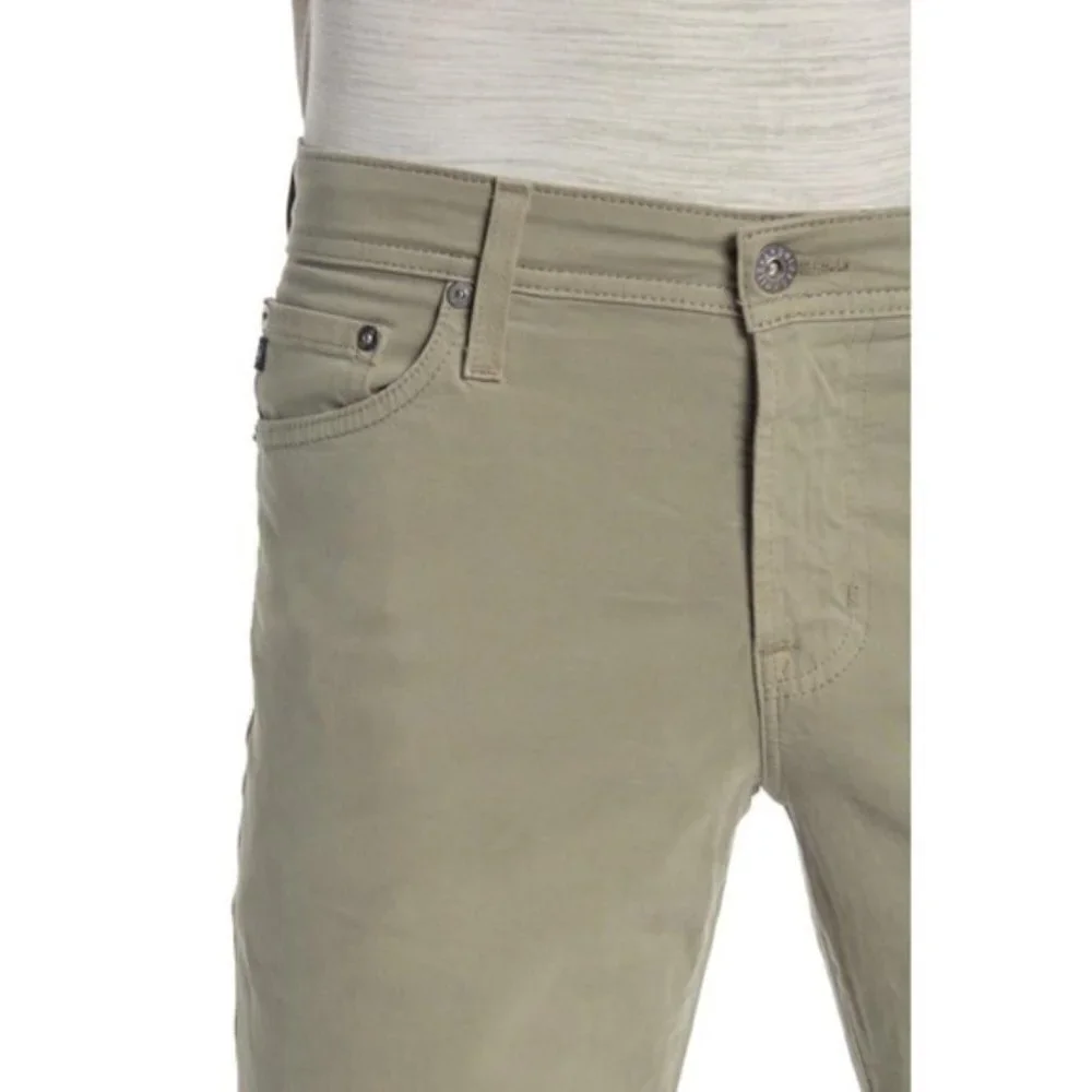 AG Adriano Goldschmied Mens Green SUD Slim Straight Leg Pants Sz 30 x 34 New